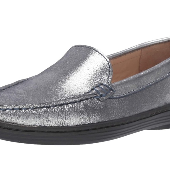 NIB *MARC JOSEPH* Broadway Navy Glimmer Brazilian Leather Boat Shoes. Kids 11. - Picture 2 of 5
